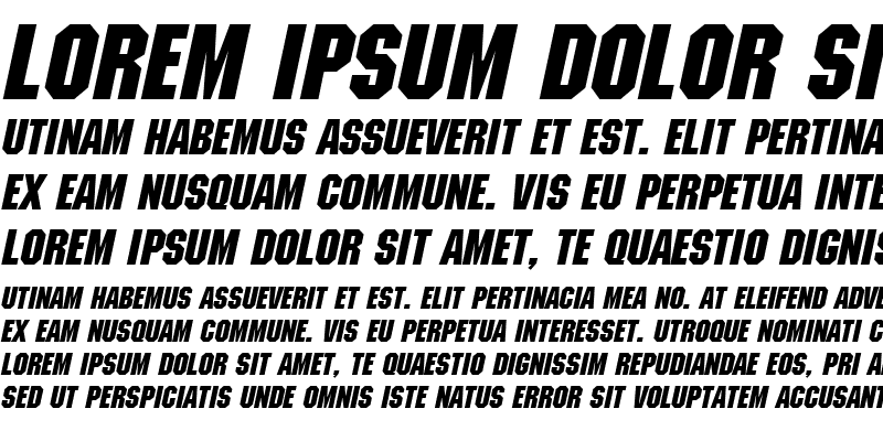 Sample of Monotone Italic