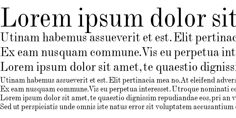 Sample of MonotypeModern-Condensed Roman