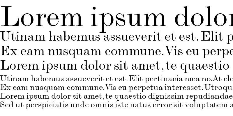 Sample of MonotypeModern-Extended Roman