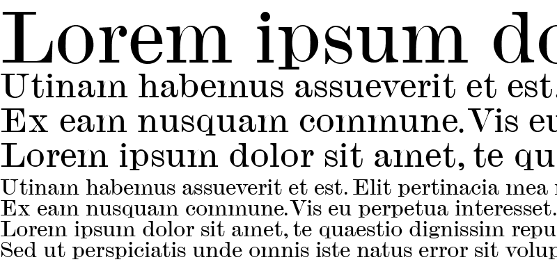 Sample of MonotypeModernWide Roman