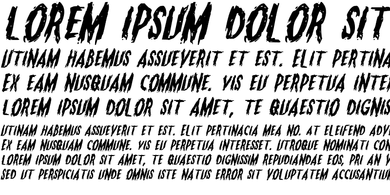 Sample of Monsterama Expanded Italic