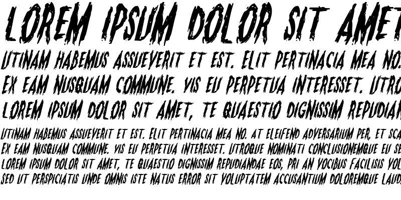 Sample of Monsterama Italic