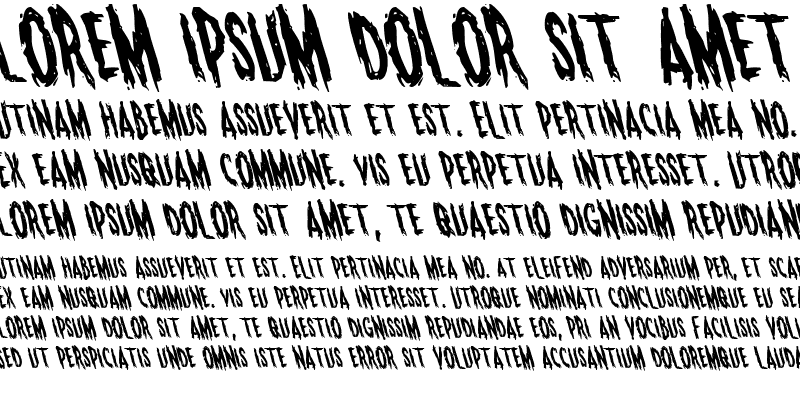 Sample of Monsterama Leftalic Italic