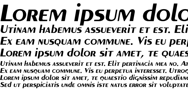 Sample of MontereyFLF Bold Italic