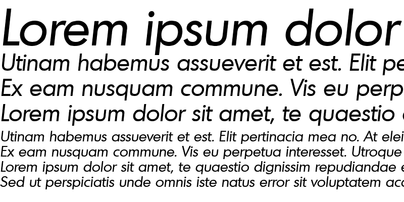 Sample of Montreal SF Italic