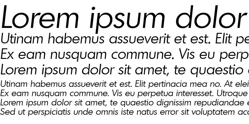 Sample of MontrealLH Italic
