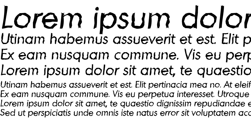 Sample of MontrealRandom Italic