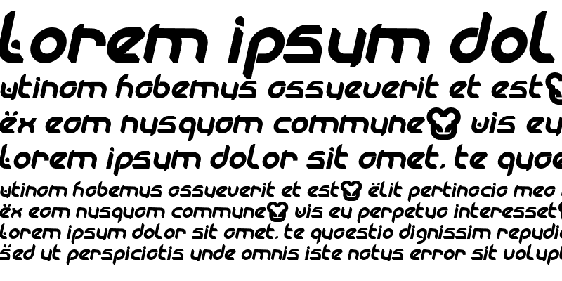 Sample of Moogwai Italic