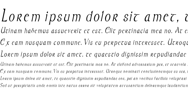 Sample of MoravianCondensed Italic