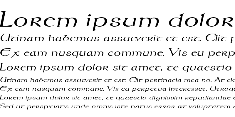 Sample of MoravianExtended Italic