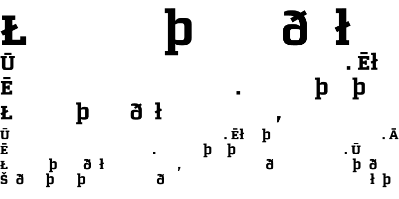 Sample of MorganAvec Pi Bold