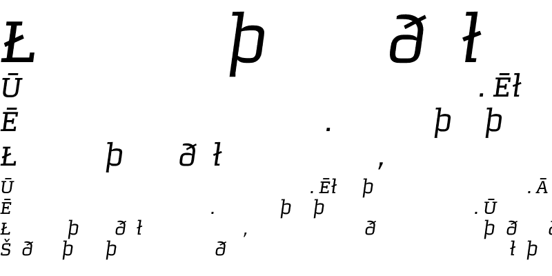 Sample of MorganAvec Pi Italic