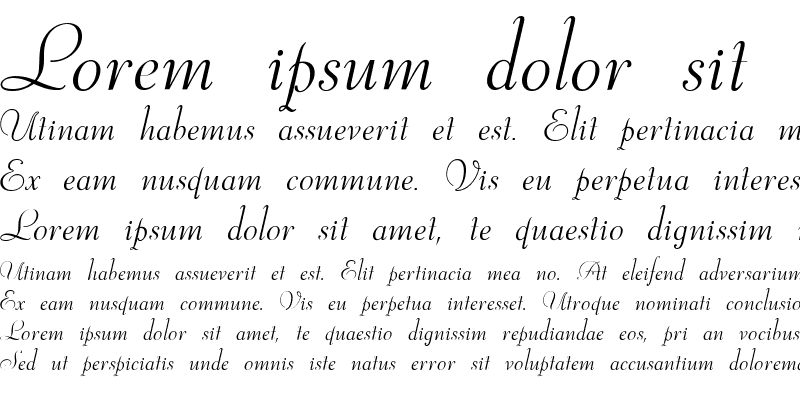 Sample of Moskovia Script Regular