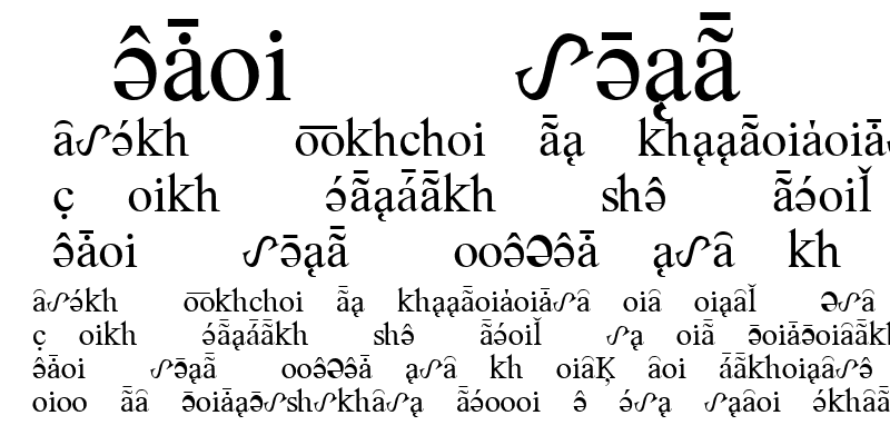 Sample of MostX Serif