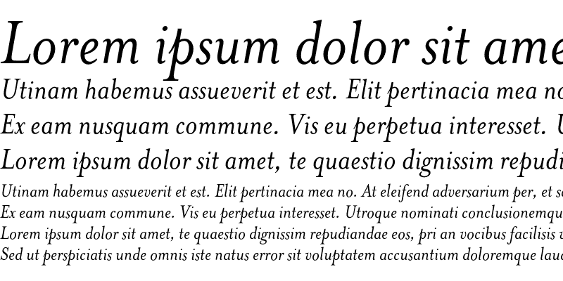 Sample of MrsEavesSmartLig Italic