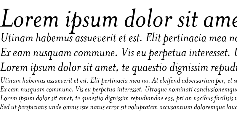 Sample of MrsEavesSmartLig Medium Italic