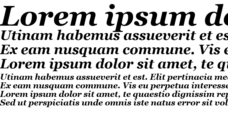 Sample of MS Reference Serif Bold Italic