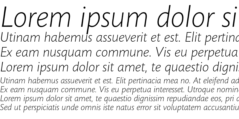 Sample of Mundo Sans Std Light Italic