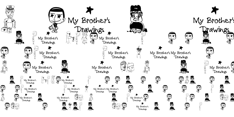 Sample of My Brothers Drawings Regular