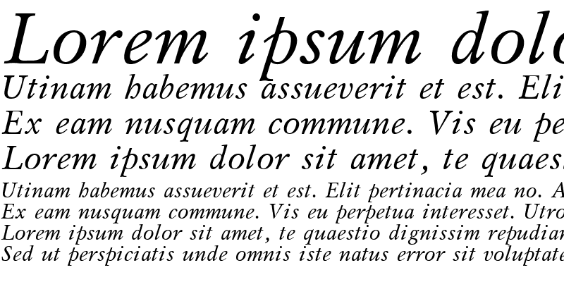 Sample of Mysl Italic
