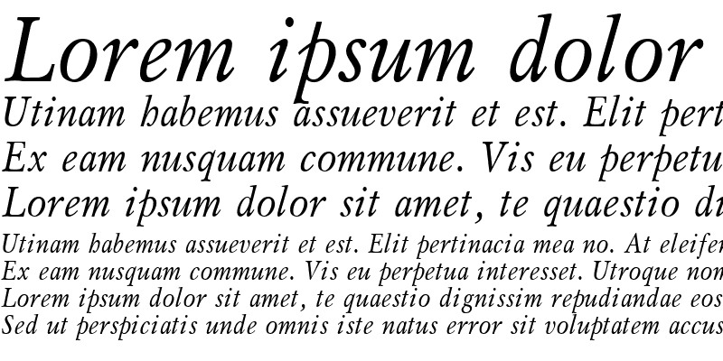 Sample of Mysl Narrow Italic