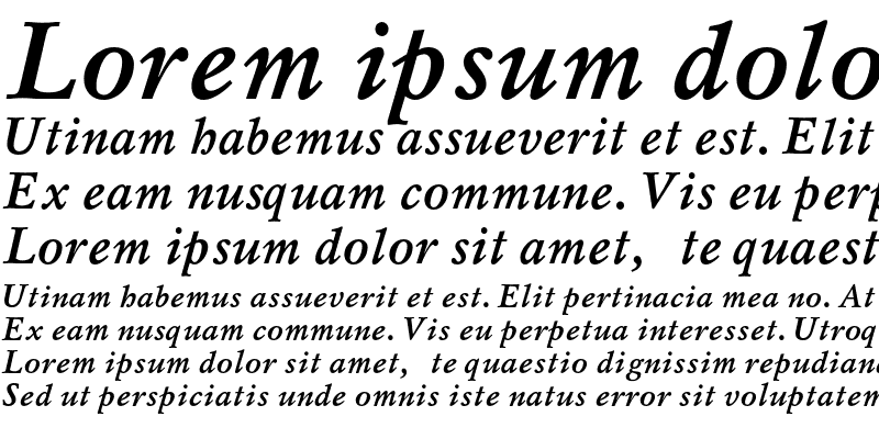 Sample of MyslC Bold Italic