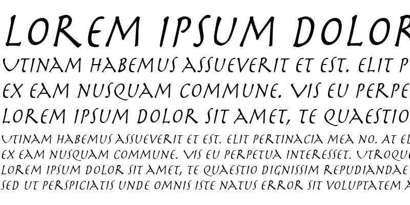 Sample of Mythology Condensed Italic
