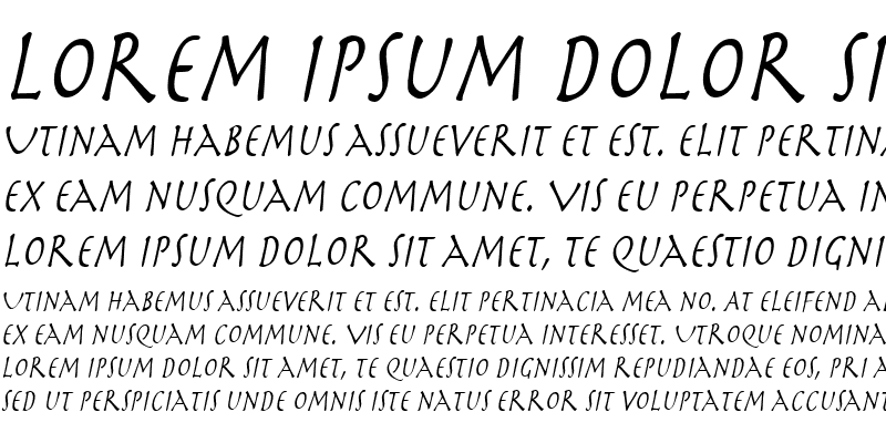 Sample of MythologyThin Italic