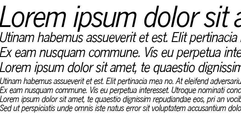 Sample of N691-Sans Italic