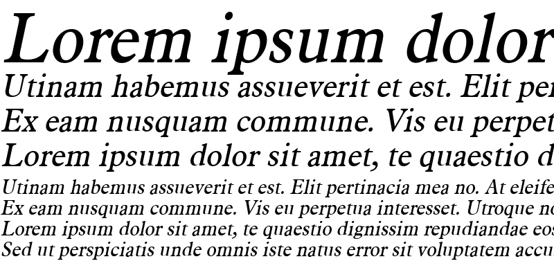 Sample of Nadine-Condensed Italic