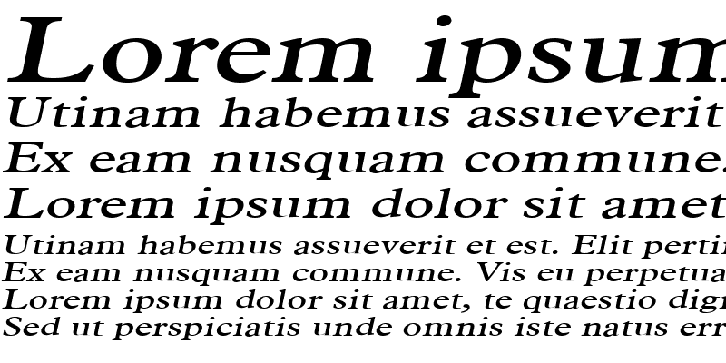 Sample of Nadine-Extended Italic