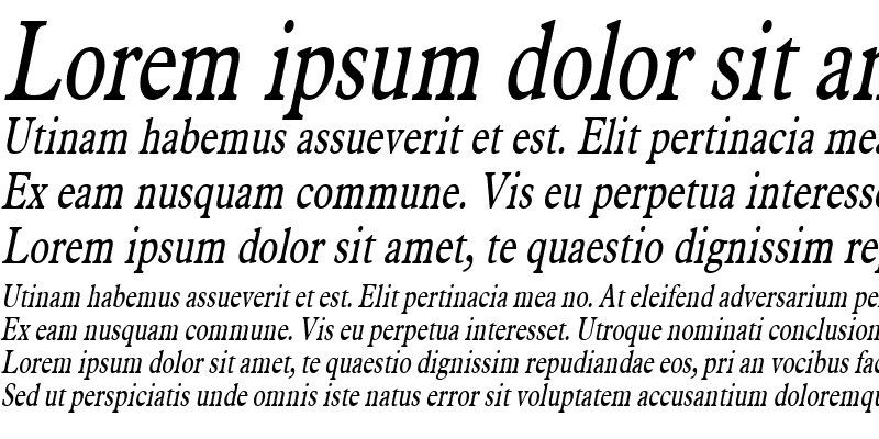 Sample of NadineThin Italic