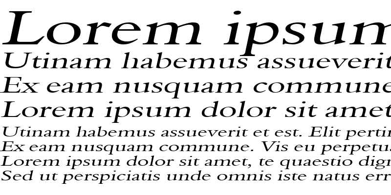 Sample of NalineExtended Italic