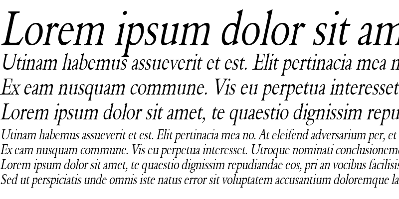 Sample of NalineThin Italic