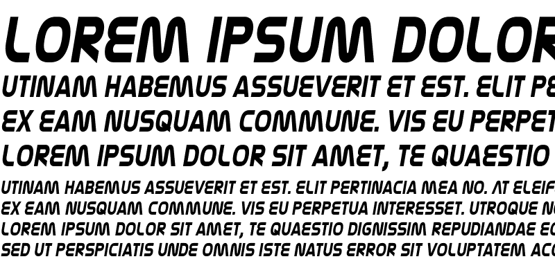 Sample of Nasalization Condensed Bold Italic