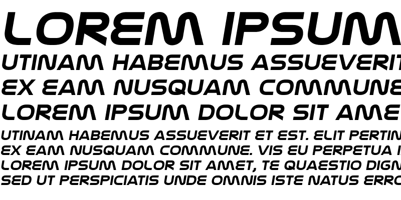 Sample of Nasalization Extended Bold Italic