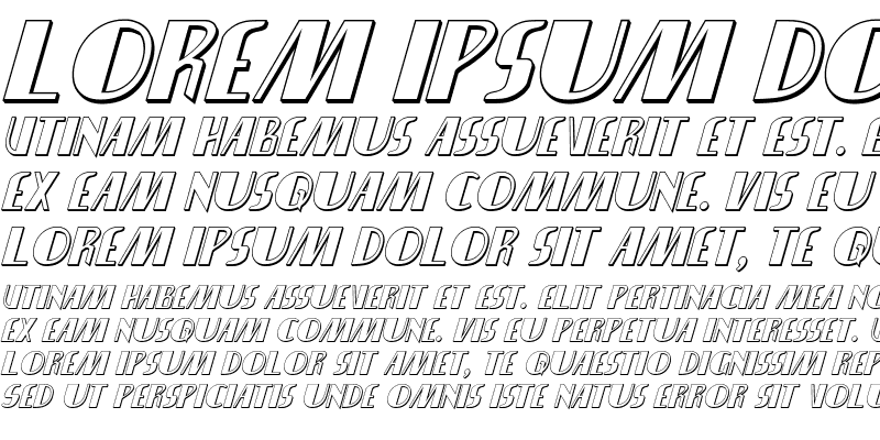 Sample of Nathan Brazil 3D Italic Italic