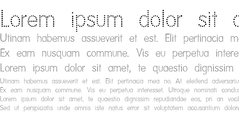 Sample of National First Font Dotted Normal