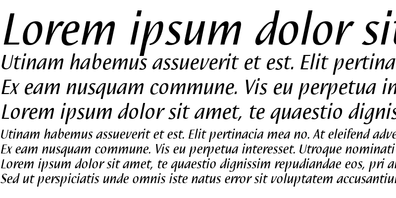 Sample of Nautilus LT Roman Italic