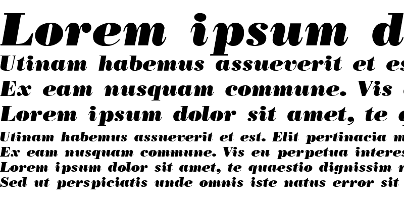 Sample of NecBlack Italic Regular