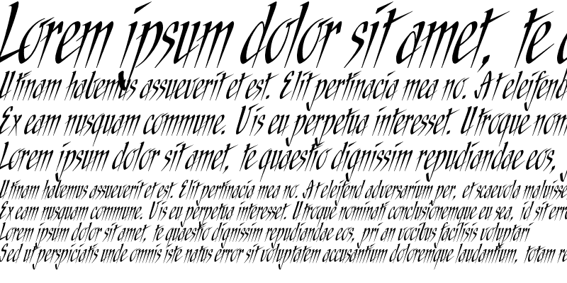 Sample of Needlescript ITC Std Regular
