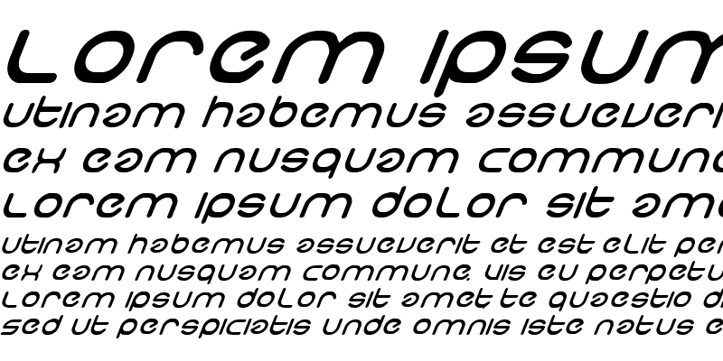Sample of neo-geo bold italic