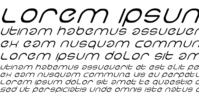 Sample of neo-geo italic