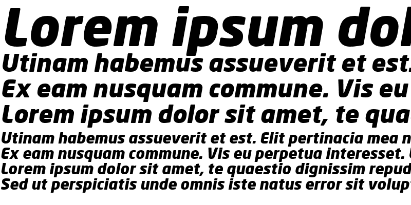 Sample of Neo Sans Black Italic