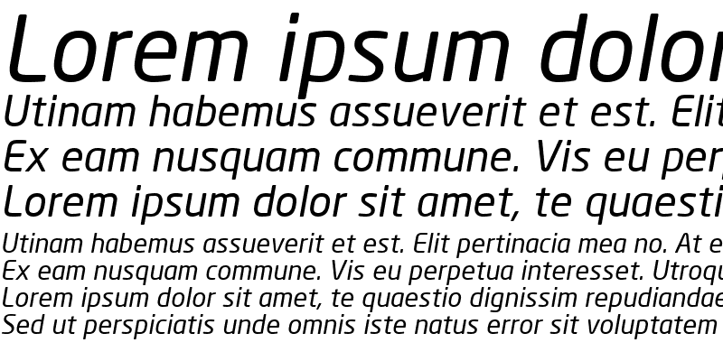 Sample of Neo Sans Italic