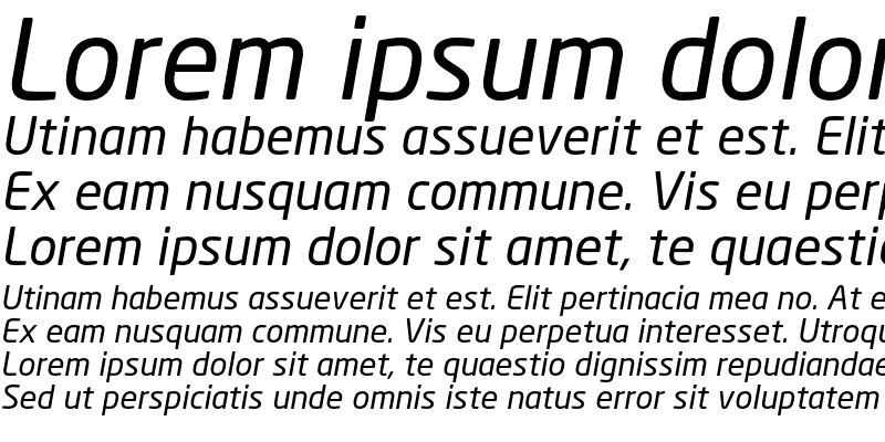Sample of Neo Sans Std Italic