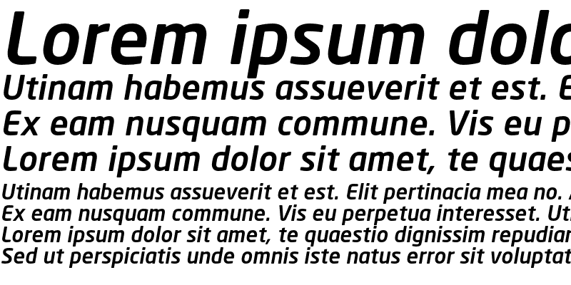 Sample of Neo Sans Std Medium Italic