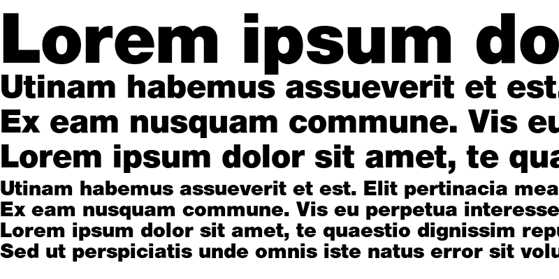 Sample of Neue Helvetica BQ