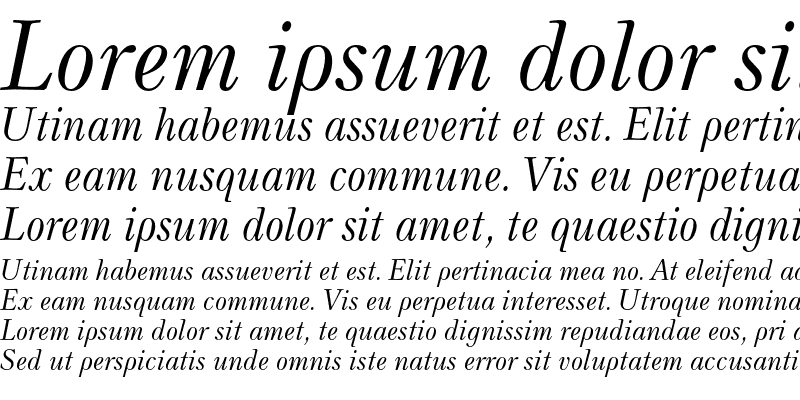 Sample of NevaC Italic