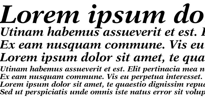 Sample of New Aster Bold Italic